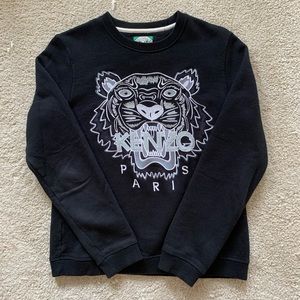 Kenzo Black Embroidered Tiger Sweater